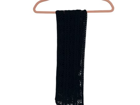 No Brand Black Glitter Open Knit Scarf Supply