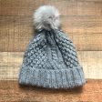 No Brand Grey Pom Pom Beanie For Cheap