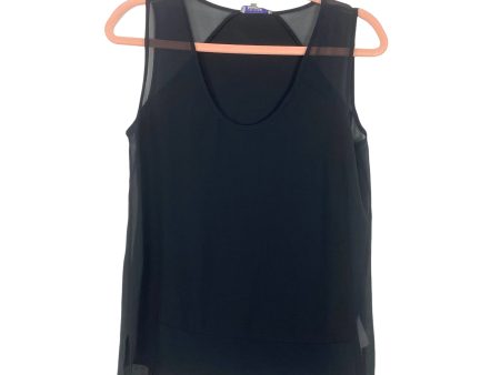 1. State Black Lined Front Sheer Sides and Back Tank Top- Size XS Fashion