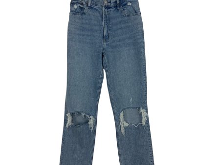 Abercrombie & Fitch The  90s Straight Ultra High Rise Distressed Jeans NWT- Size 27 4R (Inseam 29 ) Fashion