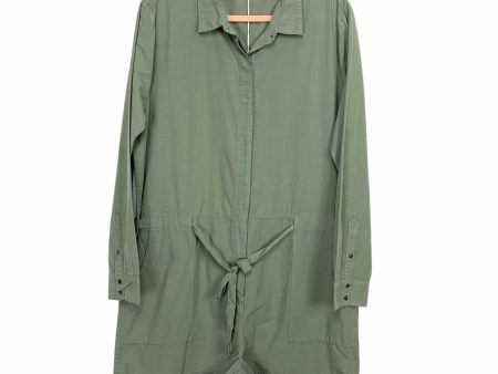 Dylan Army Green Long Sleeve Romper NWT- Size L Online now