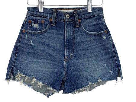 Abercrombie & Fitch Curve Love Dark Wash High Rise Mom Shorts- Size 24 00 Online Hot Sale