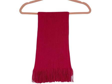 No Brand Magenta Fringe End Scarf Online Sale