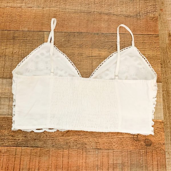 Amaryllis White Crochet Lace Crop Top- Size XL (sold out online) Online Hot Sale