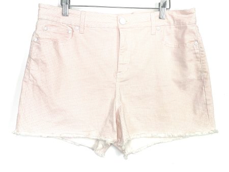 Lauren Conrad White Pink Checker Shorts- Size 16 on Sale