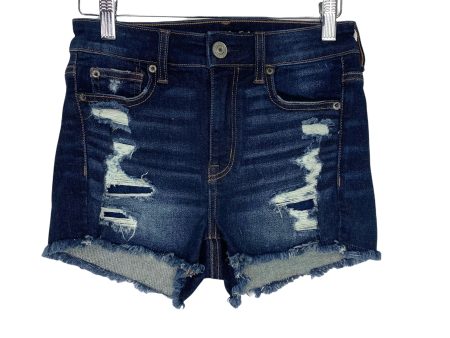 American Eagle Outfitters Hi-Rise Shortie Dark Wash Denim Shorts NWT- Size 0 For Cheap