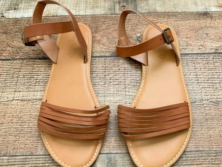 Sunny Feet Brown Strappy Flat Sandals- Size 8 Sale