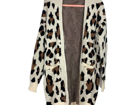 Pink Lily Cream Animal Print Cardigan- Size S Supply