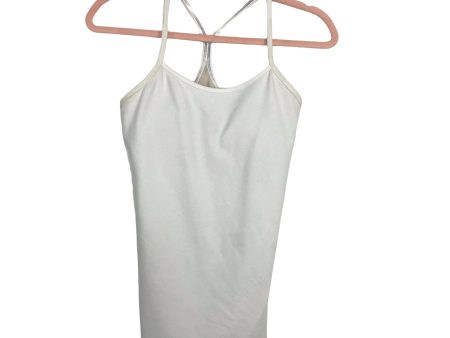 Lululemon White Built In Bra Workout Tank- Size 6 (see notes) Online