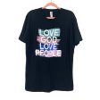 Tultex Black Love God Love People Tee- Size L Discount