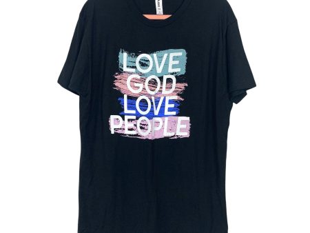 Tultex Black Love God Love People Tee- Size L Discount