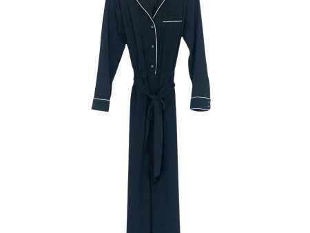 1901 Black White Trim Belted Jumpsuit- Size XS Sale