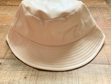 J.ING Cream Vegan Leather Bucket Hat NWT Online Sale