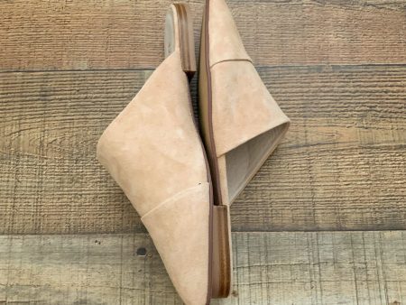 42 Gold Tan Suede Like Mules- Size 7.5 38 (See Notes) Online Sale