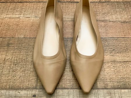 Everlane Tan Italian Leather Pointed Toe Ballet Flats- Size 11 (BRAND NEW) on Sale