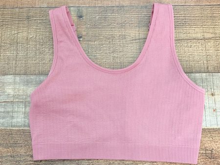 Cacique Pink Ribbed Bralette- Size 14 16 Discount