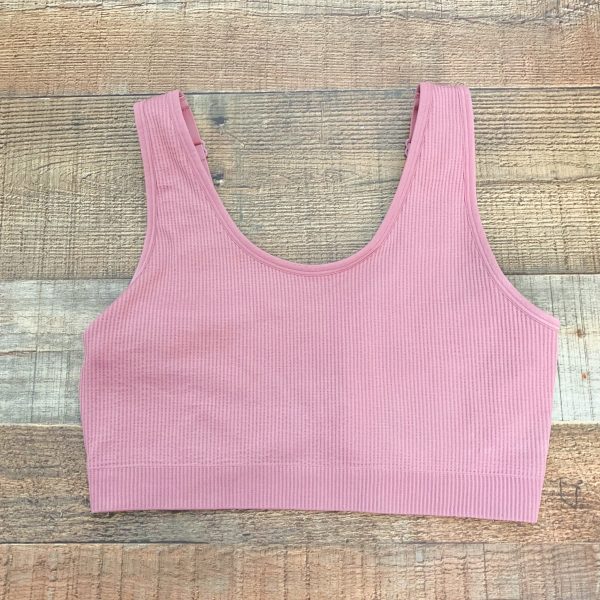 Cacique Pink Ribbed Bralette- Size 14 16 Discount