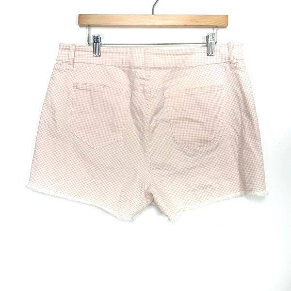 Lauren Conrad White Pink Checker Shorts- Size 16 on Sale