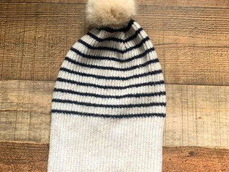 LOFT Striped Pom Pom Beanie Hot on Sale