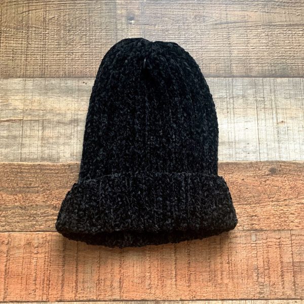 No Brand Black Chenille Beanie NWOT Sale