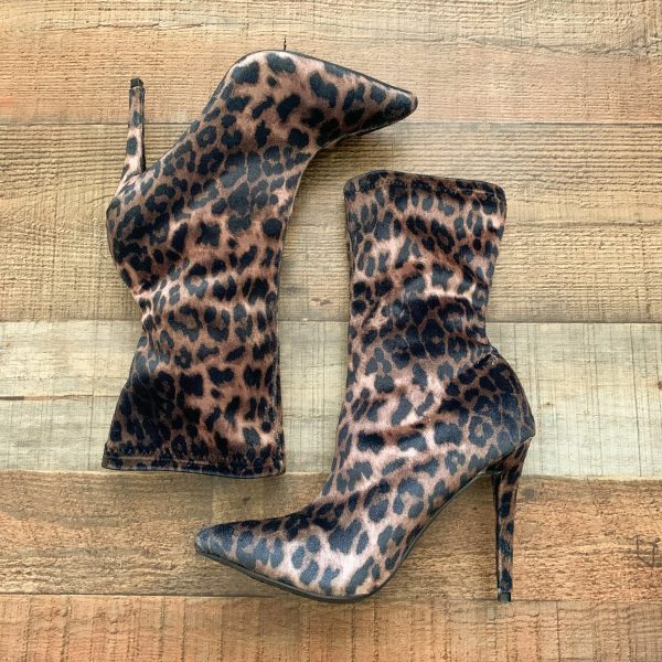 Anne Michelle  Animal Print Slouchy Point Toe Boots- Size 7.5 Discount