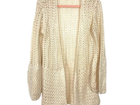 Pink Lily Cream Open Knit Bubble Sleeve Cardigan- Size M Cheap