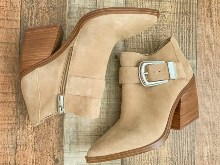 Vince Camuto Block Heel Side Buckle Booties- Size 7 (LIKE NEW) on Sale